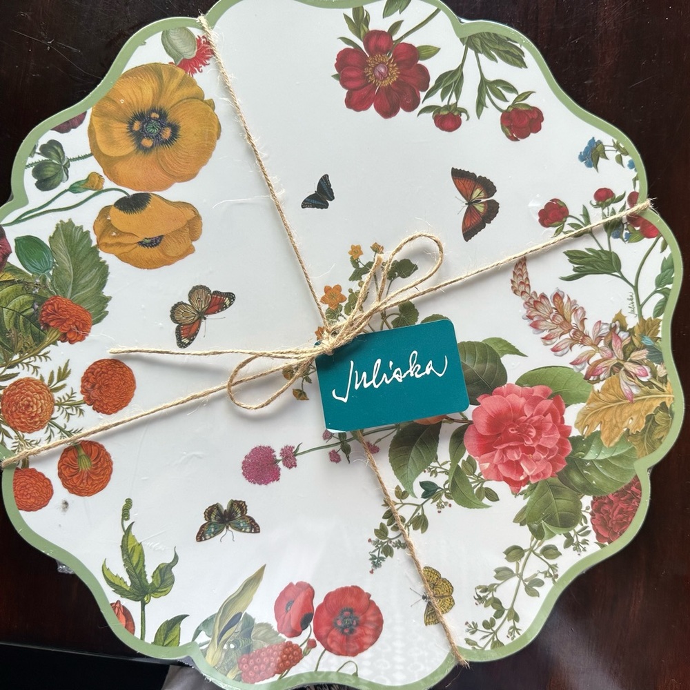 Juliska Field of Flowers placemats 2 sets of 4 (eight total).NWT